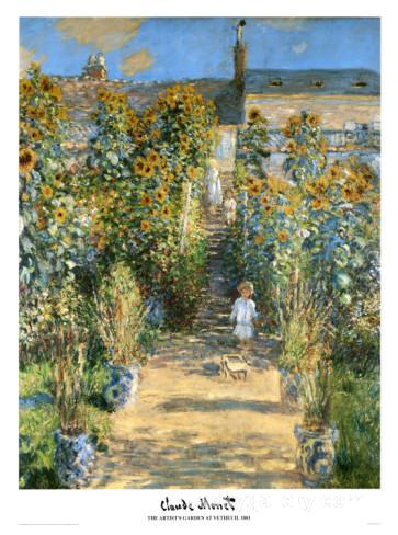 Garden at Vetheuil by Claude Monet paintings reproduction